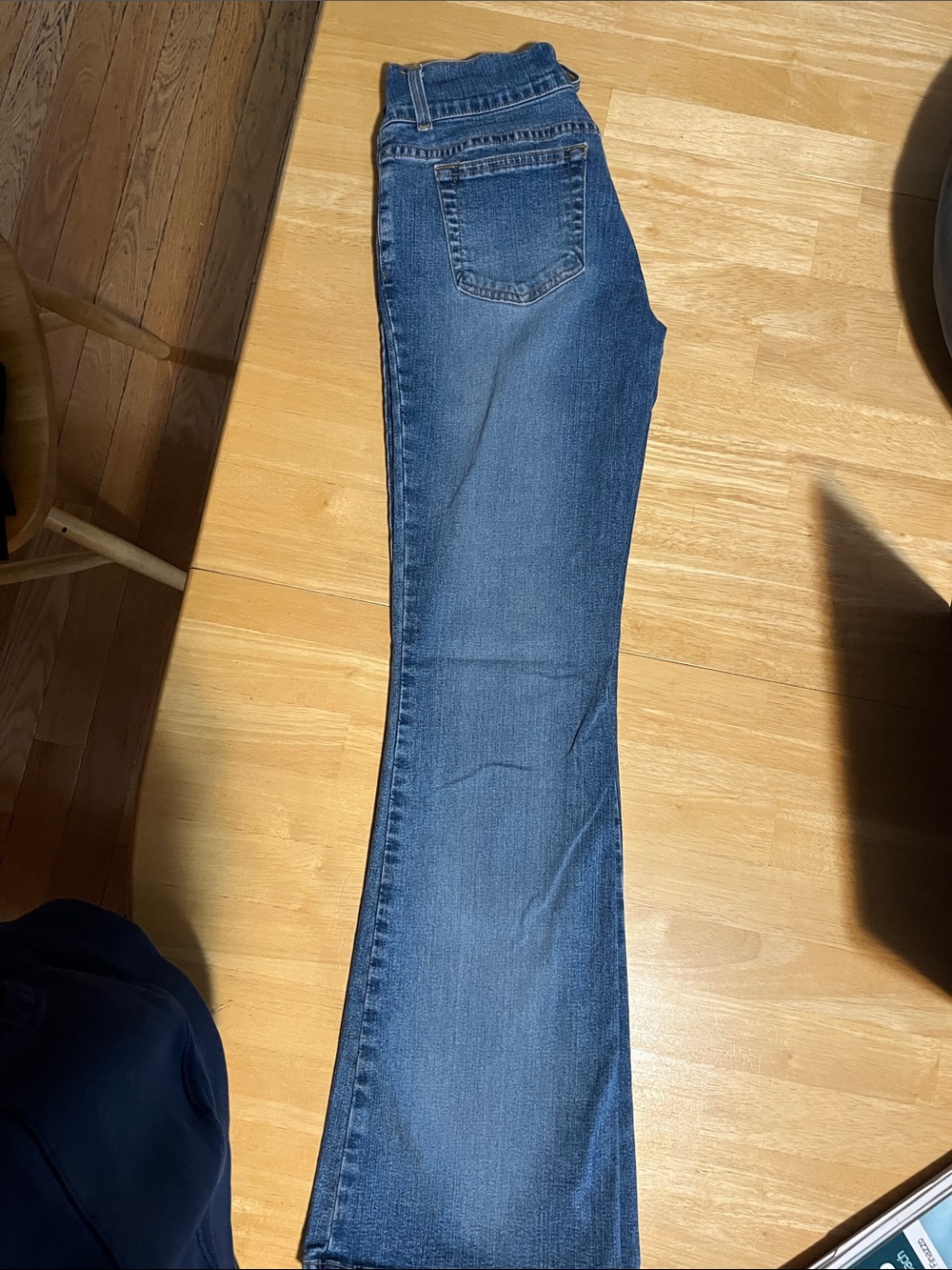 SO Juniors Blue Denim Flare Jeans Size 5 Wide Waist Double Button